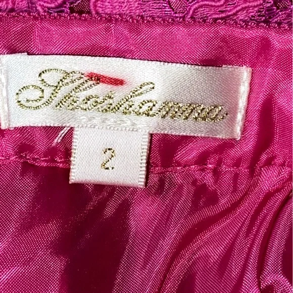 NWT Shoshanna Paris Lace Fit and Flare Dress in Hot Pink Sz 2